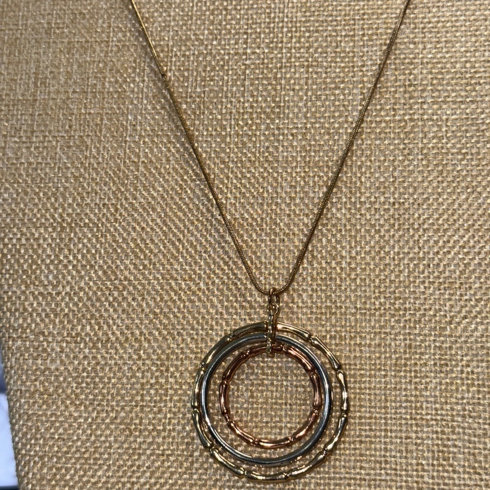 Park Lane Gold and Silver Circle Necklace